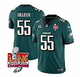 Men & Women & Youth Philadelphia Eagles #55 Brandon Graham Green 2025 Eagles Logo Super Bowl LIX Patch And 4-Star C Patch New F.U.S.E. Vapor Limited Stitched Jersey Dzhi,baseball caps,new era cap wholesale,wholesale hats